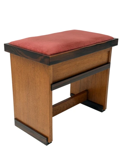 Art Deco Modernistl Stool by Hendrik Wouda for Pander, 1924